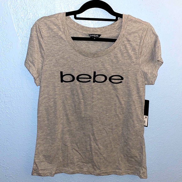 Bebe Tops Bebe Sport Core Tshirt Heather Grey Sz M Poshmark